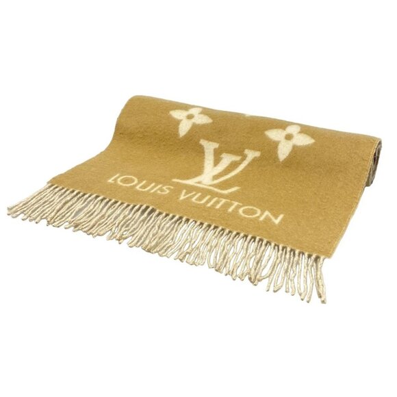 Auth LOUIS VUITTON Echarpe Play Cabic Gradient M73675 Beige Others AB3232 Scarf - Picture 1 of 8